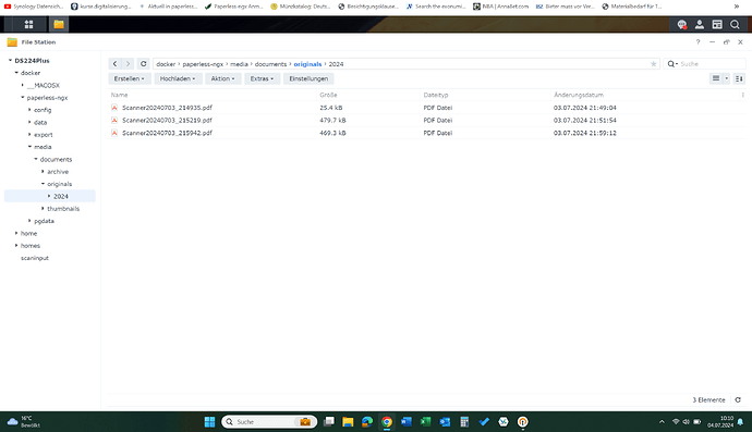 Synology File Station dockert